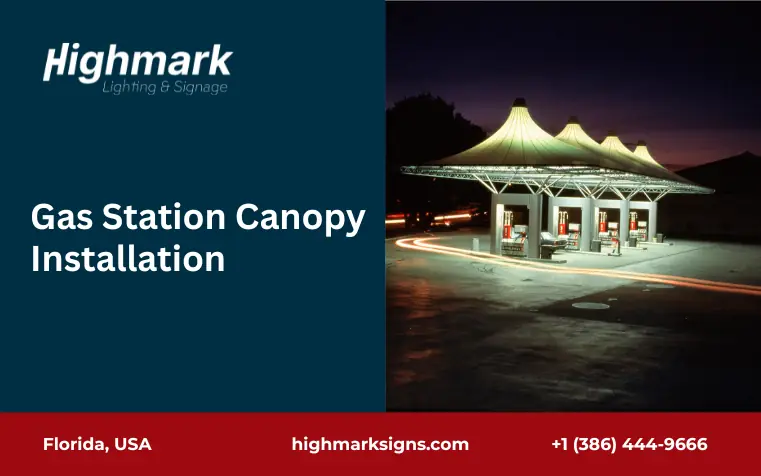Gas Station Canopy Installation