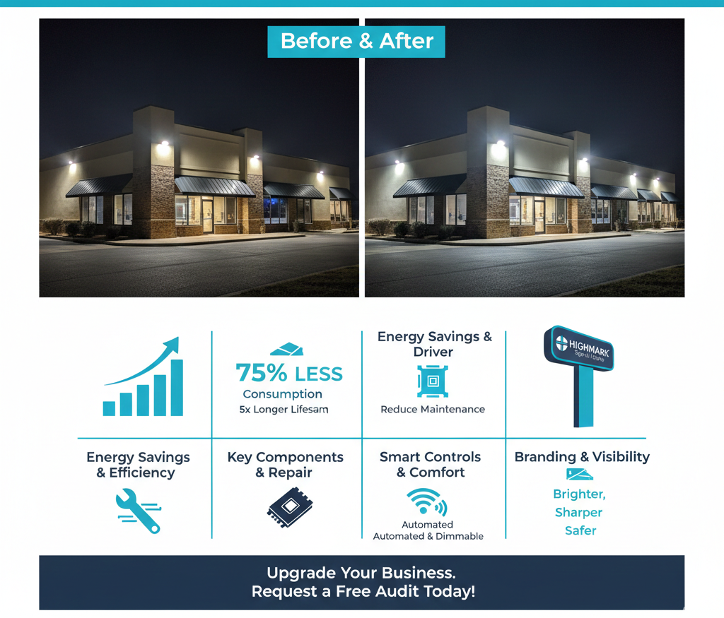 commercial LED lighting retrofit cost comparison