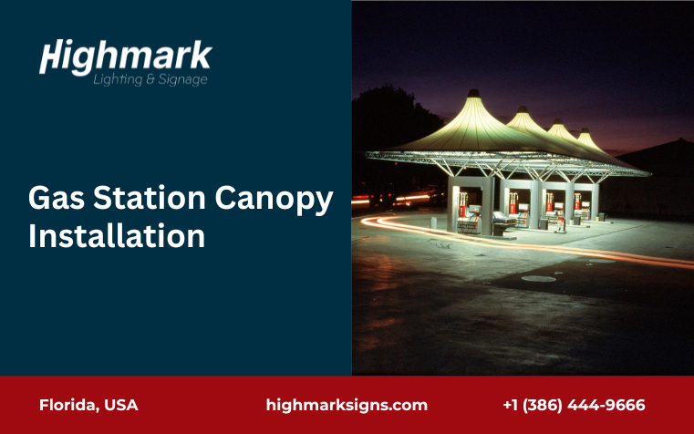 Gas Station Canopy Installation