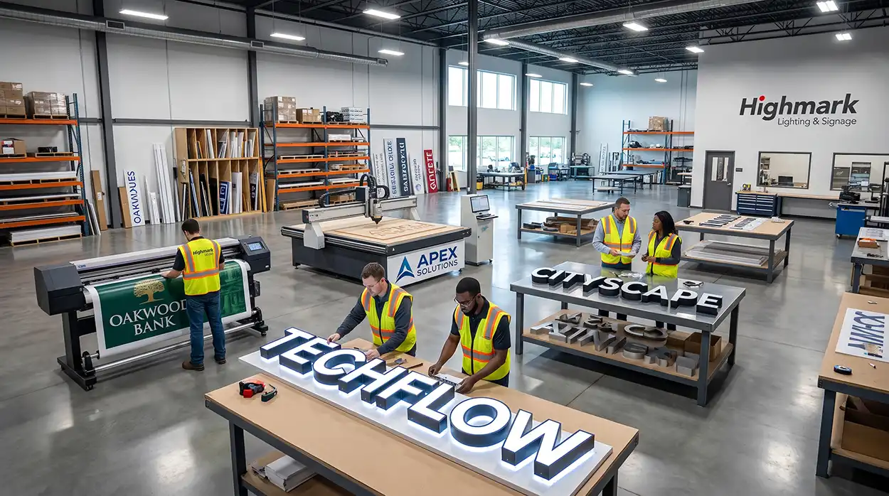 Sign Manufacturing facility Highmark