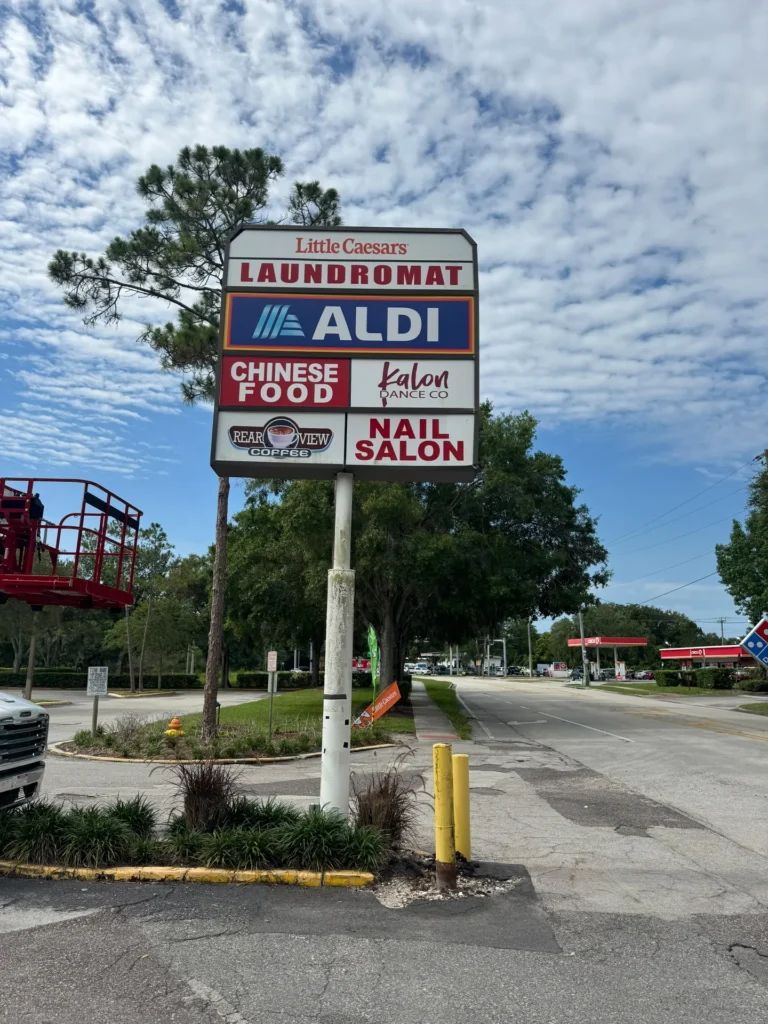 ALDI pylon sign in Titusville, FL