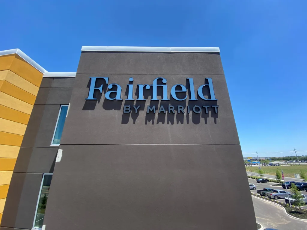 Fairfield Inn channel letter sign in Davenport, FL