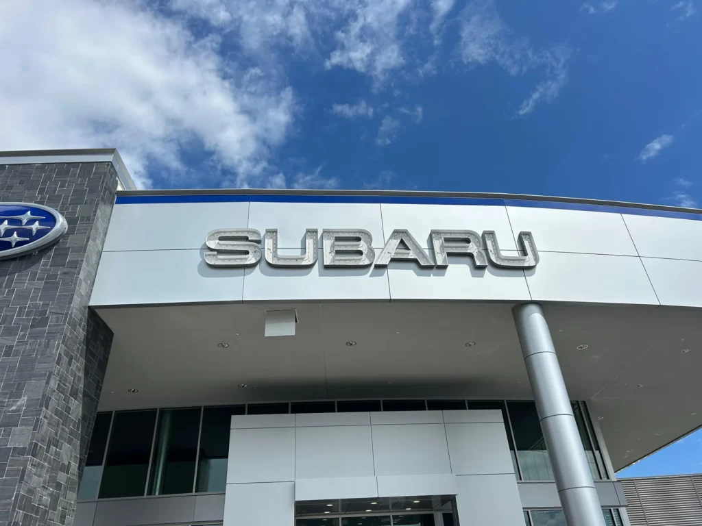Jenkins Subaru channel letter sign in Ocala, FL