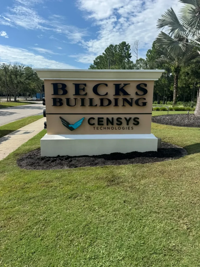 Censys Technologies monument sign in Daytona Beach, FL