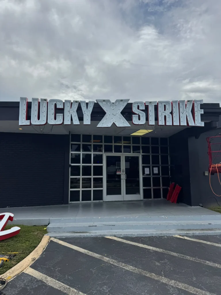 Lucky Strike channel letter sign in Lakeland, FL